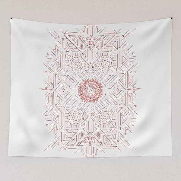 Item preview, Red stripes geometry rosette 4b designed and sold by nogamax.