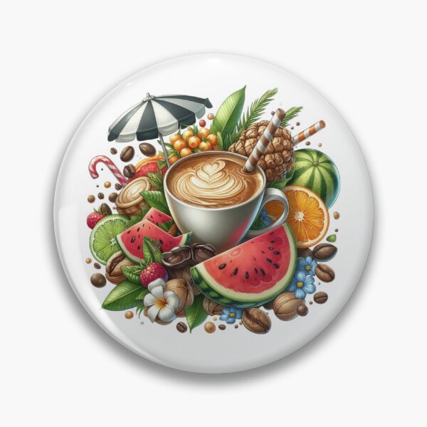 Item preview, Coffee Break with Pineapple, Cinnamon & Tropical Flowers designed and sold by Lulunza.