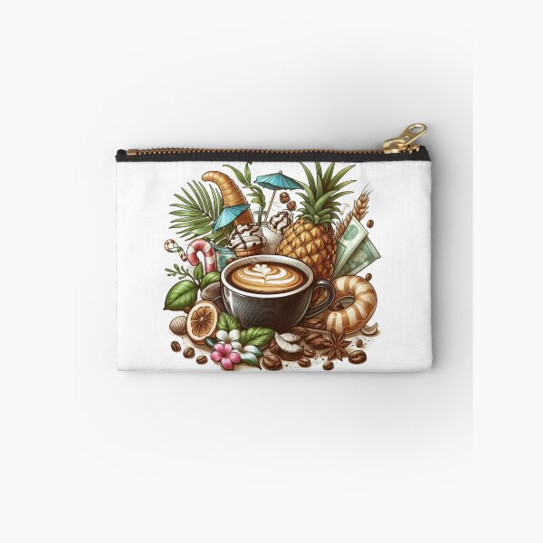 Item preview, Coffee Cup Surrounded by Pineapple & Sweet Treats designed and sold by Lulunza.