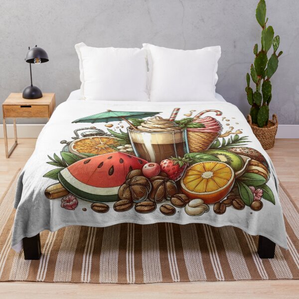 Item preview, Morning Coffee Bliss with Fruit, Mint & Alarm Clock designed and sold by Lulunza.