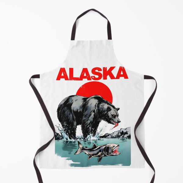 Item preview, Alaska bear eating salmon designed and sold by pixeldizajn.