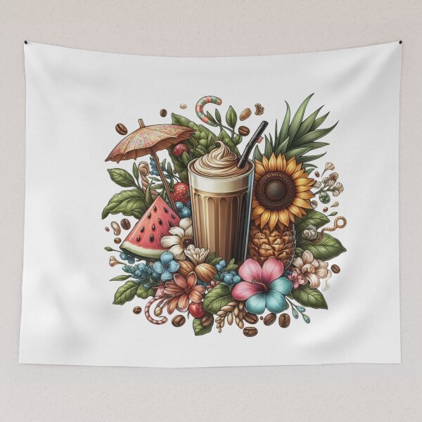 Item preview, Refreshing Coffee with Sunflower & Watermelon Slices designed and sold by Lulunza.