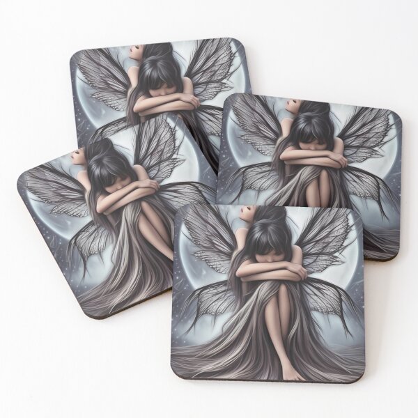Item preview, Ethereal Moonlit Fairies: Dark Fantasy Twin Spirits designed and sold by Designs by kp .