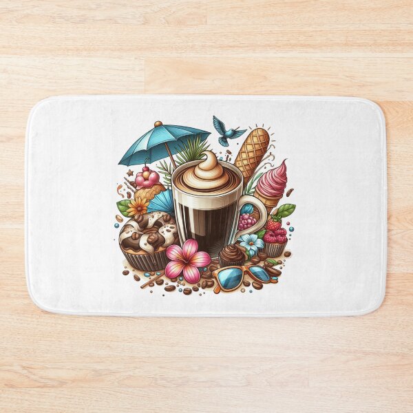 Item preview, Sweet Summer Coffee with Cupcakes & Tropical Vibes designed and sold by Lulunza.