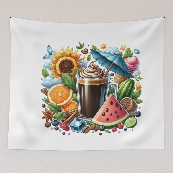 Item preview, Refreshing Coffee with Sunflower & Watermelon Slices designed and sold by Lulunza.
