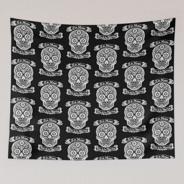 Item preview, Cinco de Mayo Floral Sugar Skull - White designed and sold by Skulls & Calaveras.