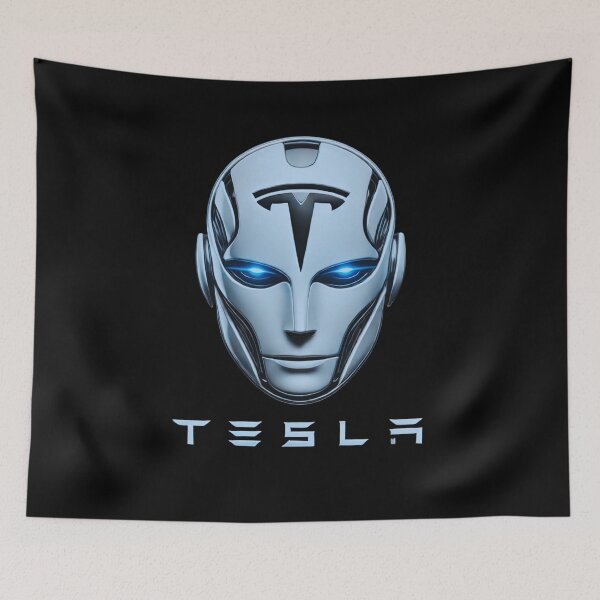 Aperçu de l'œuvre logo Tesla créée et vendue par TEEJAMBOREE.