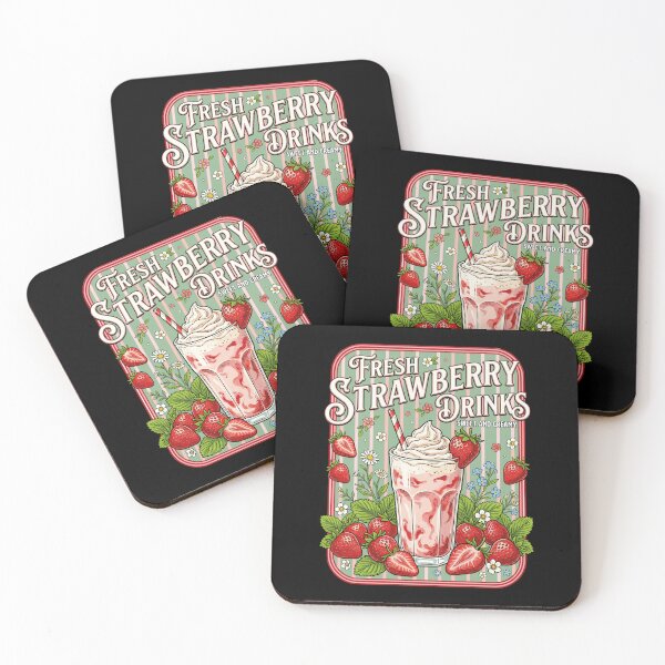 Item preview, Fresh Strawberry Drinks Sweet And Creamy Design designed and sold by Betsytiptoe.