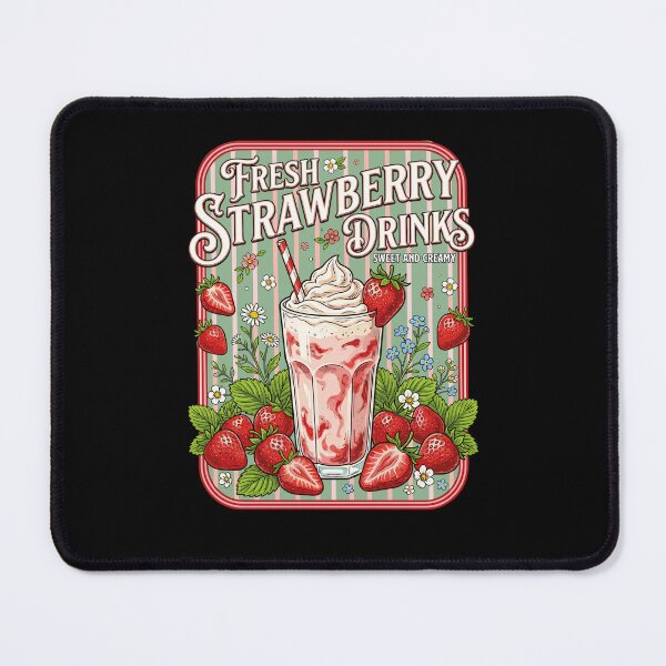 Item preview, Fresh Strawberry Drinks Sweet And Creamy Design designed and sold by Betsytiptoe.