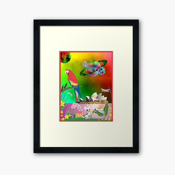 Parrot Opera of the Universe Framed Art Print