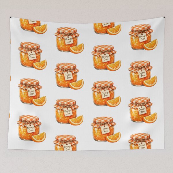 Item preview, Watercolor Orange Jam Jar with a Slice of Orange  designed and sold by silviaol.
