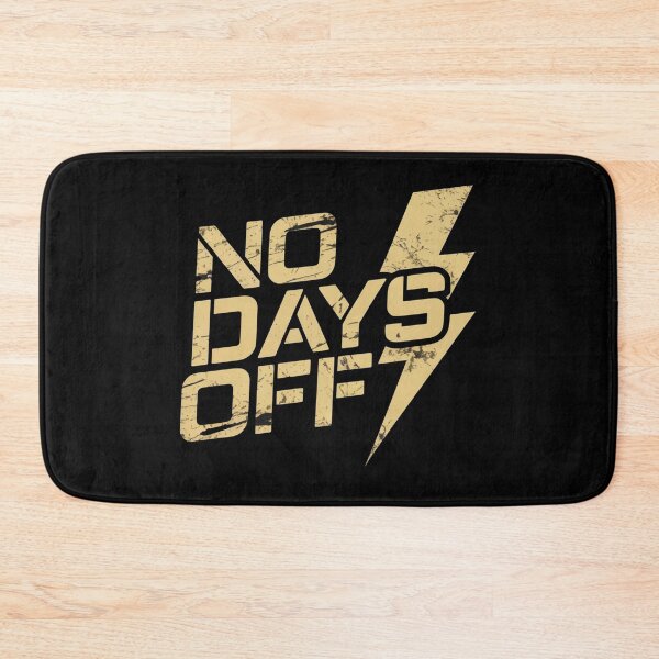 Item preview, No Days Off Grunge Gym Motivational Design | Gold Lightning Fitness designed and sold by EvolusionPro.