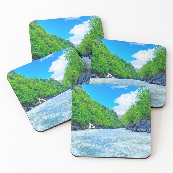 Item preview, River Rapids Between Green Mountains  designed and sold by NaturePicsBeutifulSceneries.