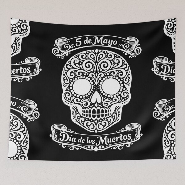 Item preview, Cinco de Mayo Sugar Skull Whote Design  designed and sold by Skulls & Calaveras.