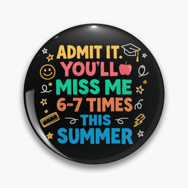 Item preview, Admit It You'll Miss Me Funny Teacher Summer Break Last Day designed and sold by Ali-printshop.