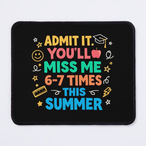 Item preview, Admit It You'll Miss Me Funny Teacher Summer Break Last Day designed and sold by Ali-printshop.