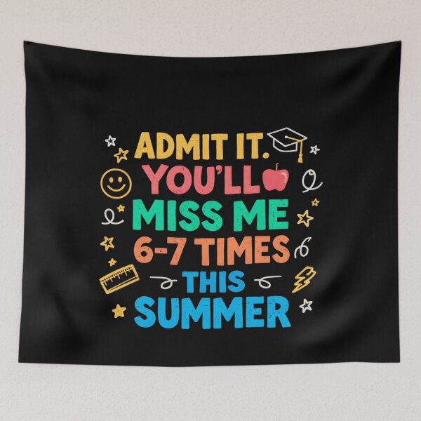 Item preview, Admit It You'll Miss Me Funny Teacher Summer Break Last Day designed and sold by Ali-printshop.