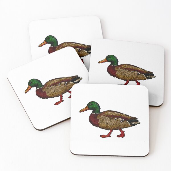 Item preview, Mallard Duck Dot Art Mosaic designed and sold by MSBM Designs.