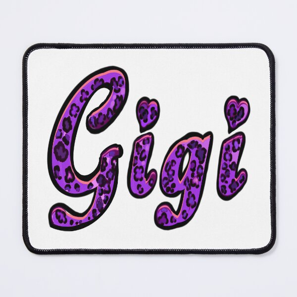 Item preview, Gigi Purple Leopard Print Retro Cheetah Pattern Name Art designed and sold by Artonmytee.