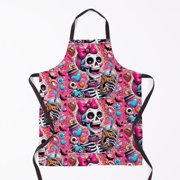 Item preview, Aesthetic Pink Goth Skeleton Girl Drinking Iced Coffee - Y2K Starry Heart Art designed and sold by Lulunza.