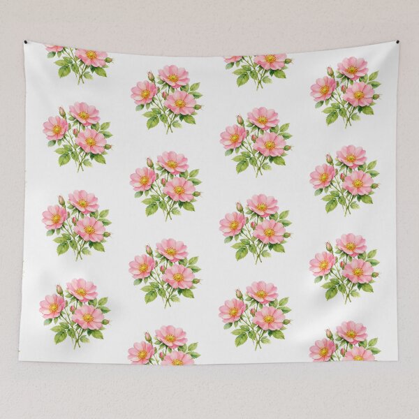 Item preview, Watercolor Pink Wild Roses  designed and sold by silviaol.