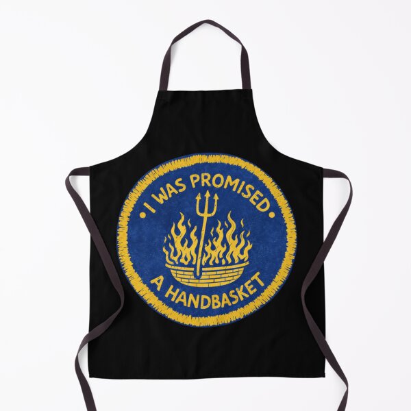 Item preview, I Was Promised A Handbasket Funny Sarcastic Retro Badge designed and sold by Ali-printshop.