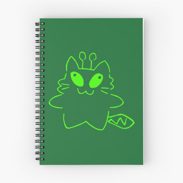 Item preview, Funny Cute Green Alien Cat Doodle designed and sold by PickledjoArt.