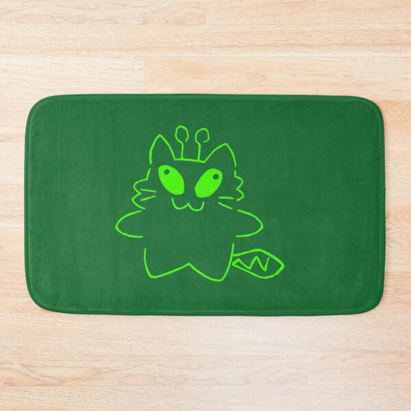 Item preview, Funny Cute Green Alien Cat Doodle designed and sold by PickledjoArt.