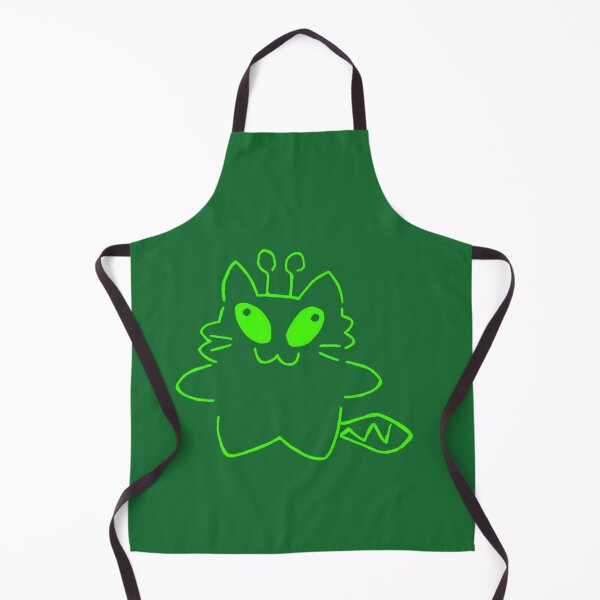 Item preview, Funny Cute Green Alien Cat Doodle designed and sold by PickledjoArt.