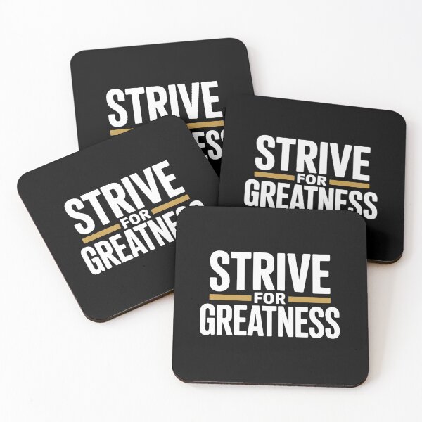 Item preview,  Strive For Greatness Motivational Design | Bold Gold Fitness Quote designed and sold by EvolusionPro.