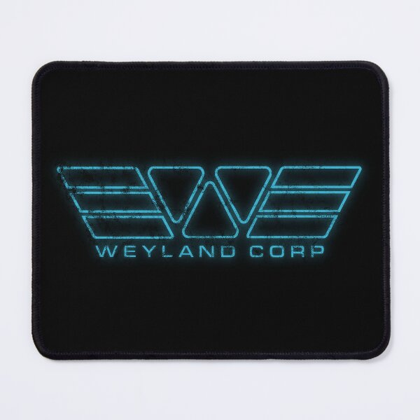 Item preview, Alien Weyland Corp Neon Blue Logo Distressed designed and sold by Power Up Prints.