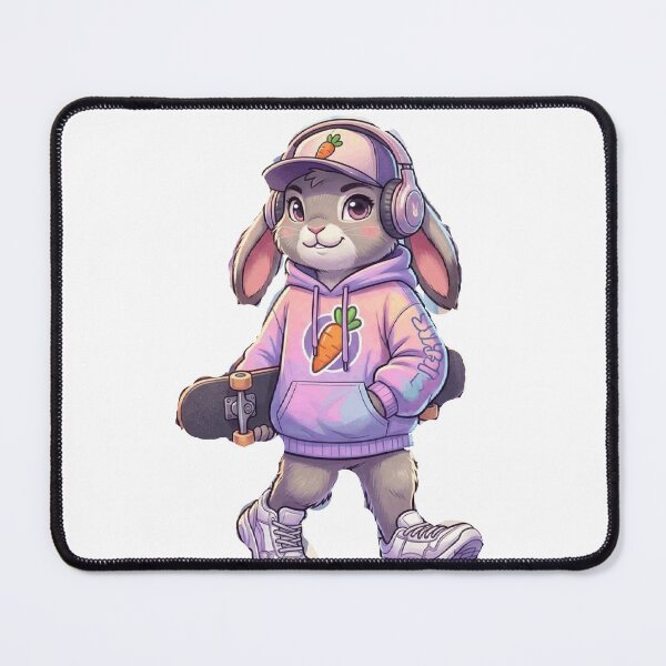 Item preview, Cool Pastel SSkater Bunny Art designed and sold by Northern Glow Art.