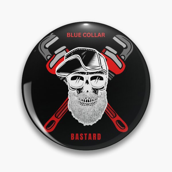 Item preview, BLUE COLLAR BASTARD SKULL designed and sold by Fitterbb537.