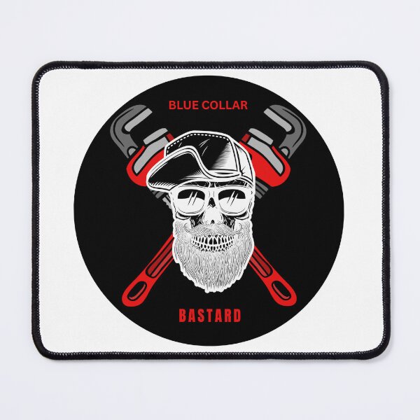 Item preview, BLUE COLLAR BASTARD SKULL designed and sold by Fitterbb537.