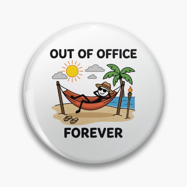 Item preview, Out Of Office Forever Retirement Funny Retired Stick Figure designed and sold by Ali-printshop.