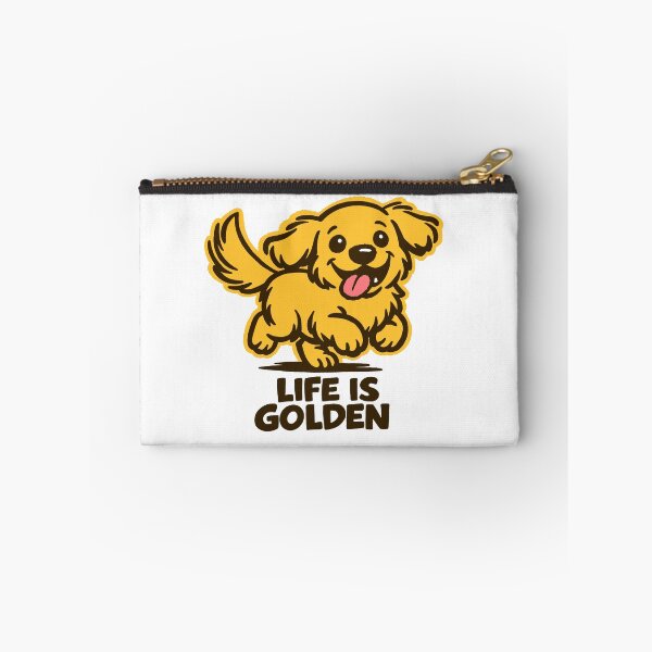 Item preview, Life is Golden - Golden Retriever Cartoon designed and sold by PickledjoArt.