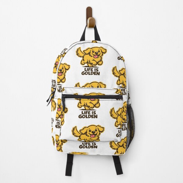 Item preview, Life is Golden - Golden Retriever Cartoon designed and sold by PickledjoArt.