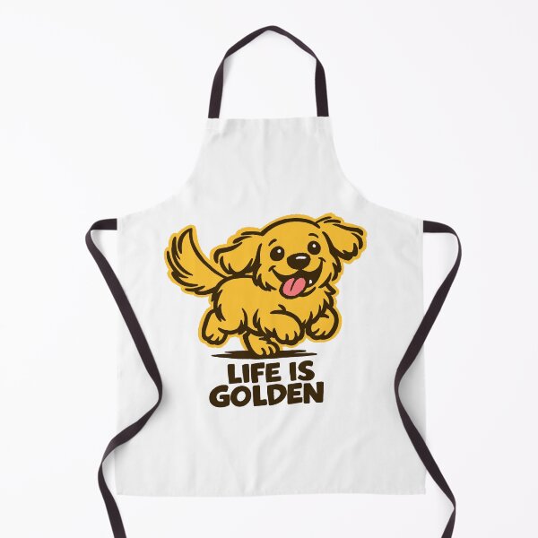 Item preview, Life is Golden - Golden Retriever Cartoon designed and sold by PickledjoArt.