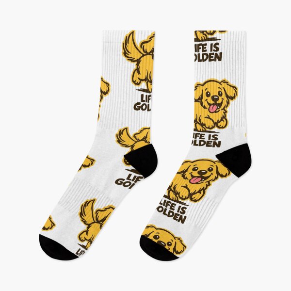 Item preview, Life is Golden - Golden Retriever Cartoon designed and sold by PickledjoArt.