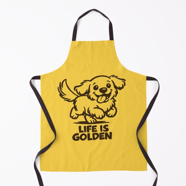 Item preview, Life is Golden - Golden Retriever Cartoon designed and sold by PickledjoArt.