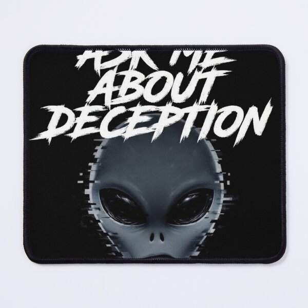 Item preview, Ask Me About Deception – Gray Alien UFO Truth Seeker Design designed and sold by Vreeke Outfitters.