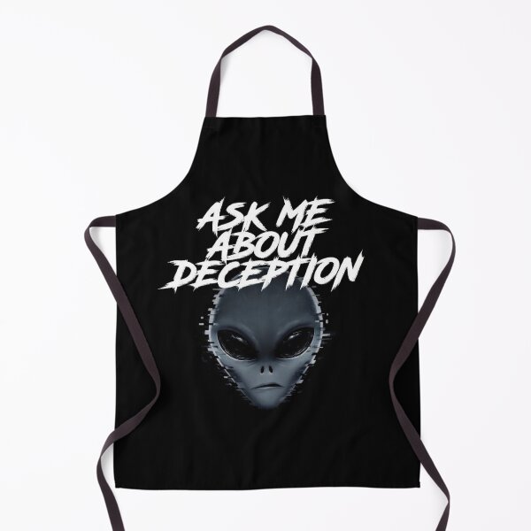 Item preview, Ask Me About Deception – Gray Alien UFO Truth Seeker Design designed and sold by Vreeke Outfitters.