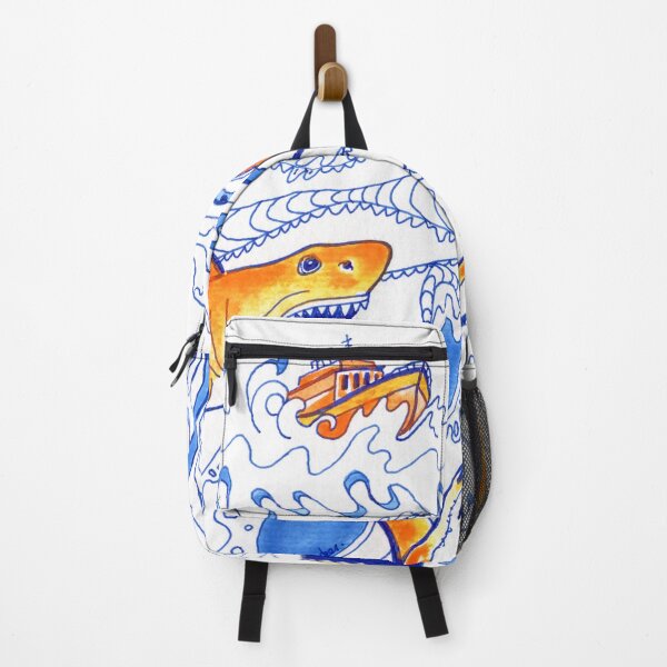 Item preview, Neon Shark Jaws Ink & Watercolour Quirky Original Art  designed and sold by Cass Harker Studio.