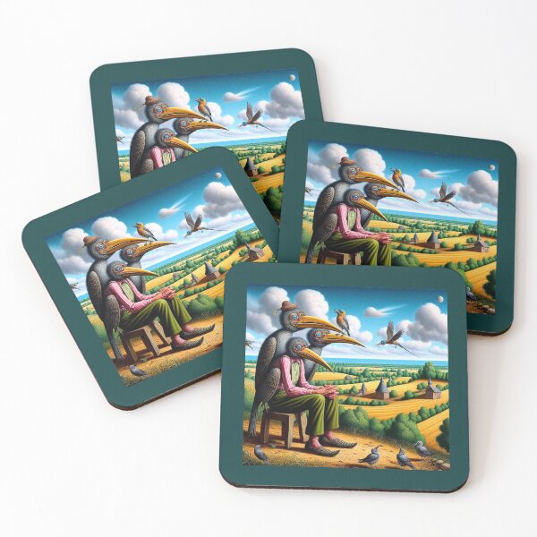 Item preview, The Avian Assembly: Surreal Countryside Stillness designed and sold by daweave77.