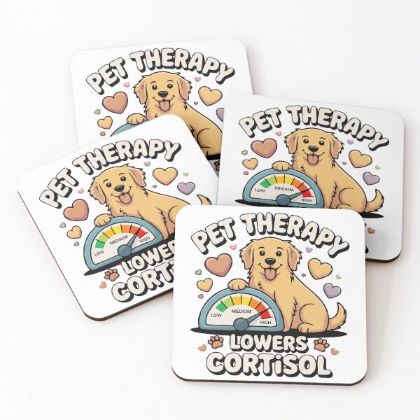 Item preview, Pet Therapy Lowers Cortisol designed and sold by Mahilis.