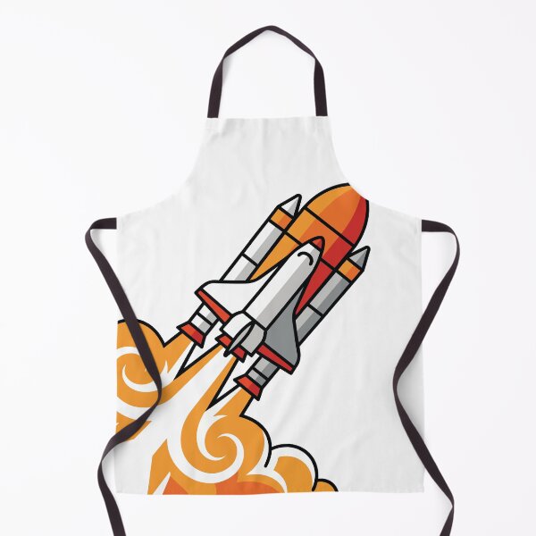 Item preview, Retro Space Shuttle Rocket Launch Moon Art designed and sold by BestChoiceService.