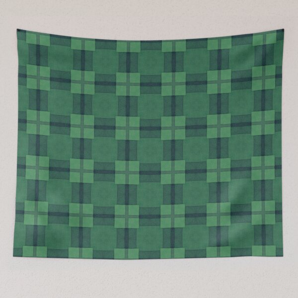 Item preview, Green Blue Geometric Plaid Tile Pattern designed and sold by Vileprint.