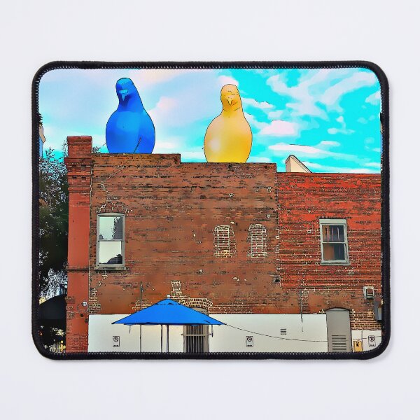 Item preview, Art in the City Giant Colorful Birds on a Rooftop designed and sold by LeonidasBratini.