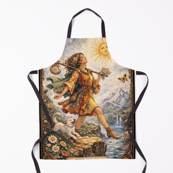 Item preview, The Fool Tarot Card. Divine feminine version designed and sold by CosmicCutouts.