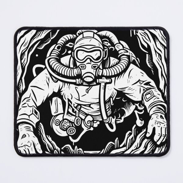 Item preview, Cave Diver Linotype Print Cave Diving  designed and sold by veryarticulated.